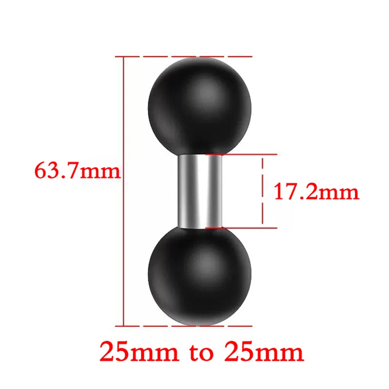 1 inch Ball Head Adapter Mount Base Motorcycle Handlebar Rearview Mirror Bracket for DJI GoPro Insta360 Action Camera Accessory