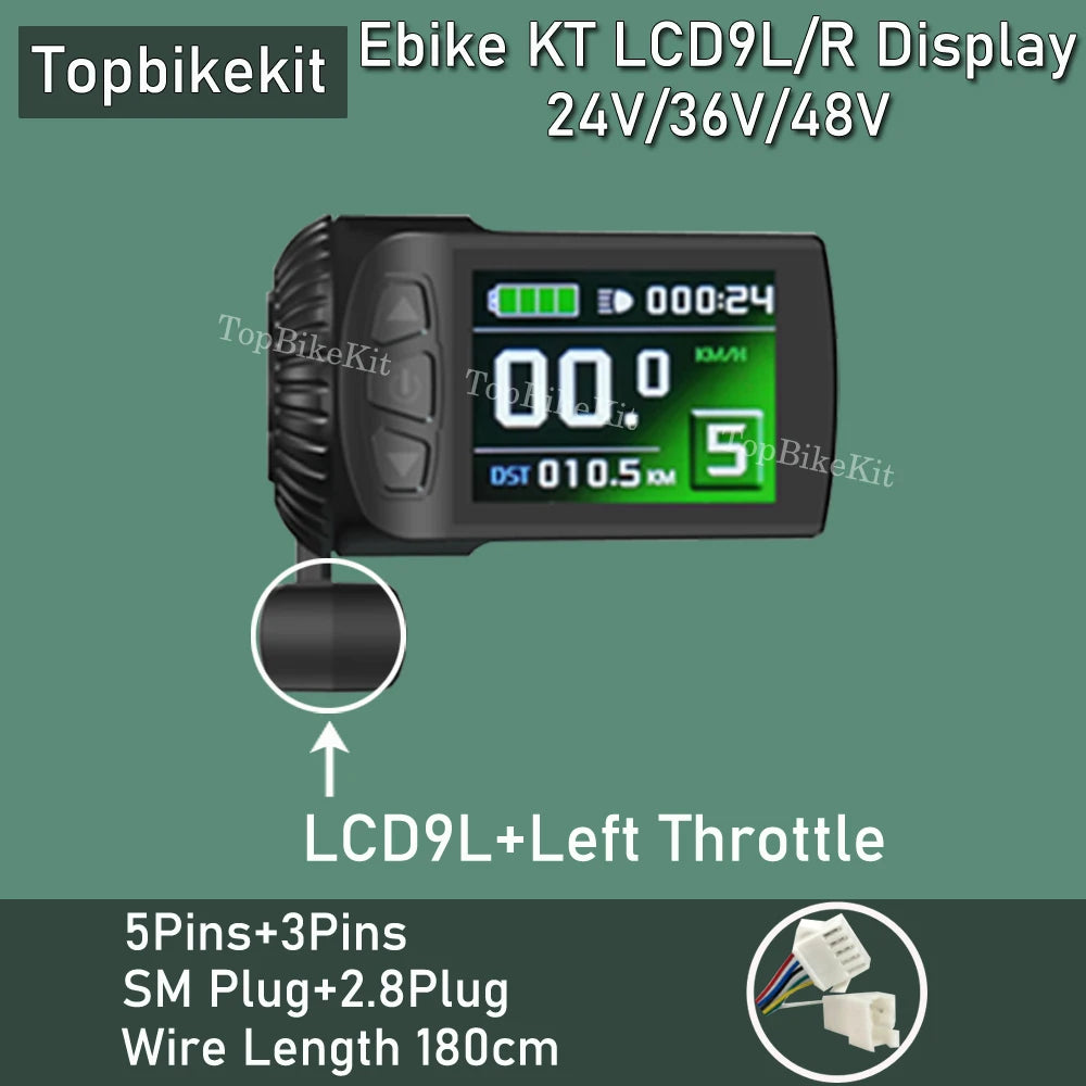 Ebike KT Display LCD8H Meter Display LED890 LED900S LCD3/4/5/8/9/10H/11 LCD Display+Julet 5pins WP Plug /SM Plug