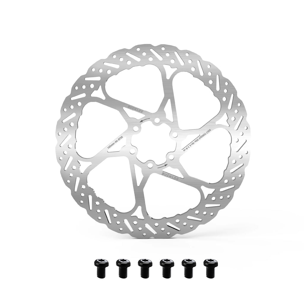 BUCKLOS 140/160/180/203mm Bike Brake Disc Stainless Steel Bicycle Brake Rotors Road MTB Bike Rotor 6-Bolt Cycling Disc