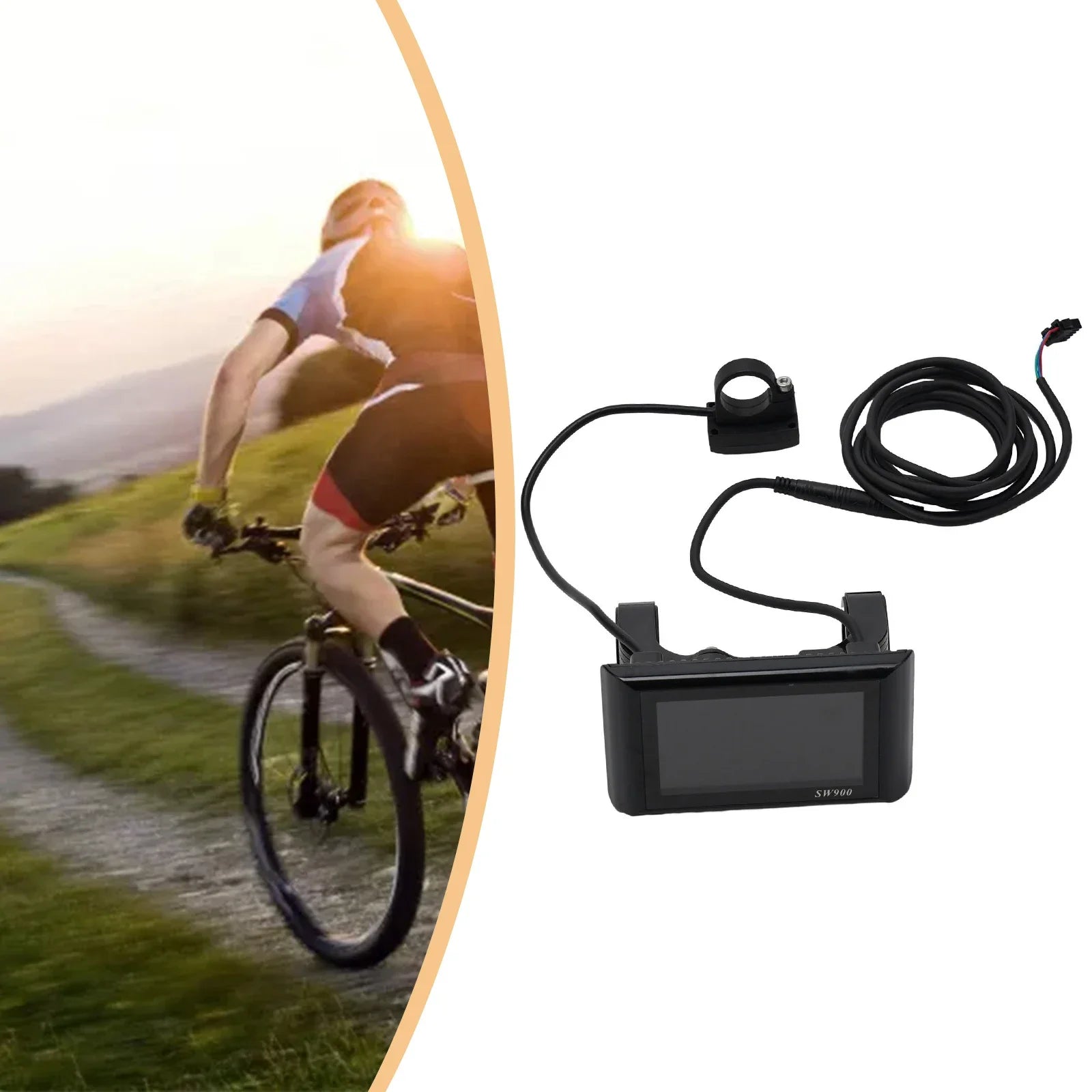 1 Set E-Bike SW900 LCD Colorful Display Control Panel 24-60V Electric Bicycle Scooter 5pin/6pin SM Plug Bicycle Accessories
