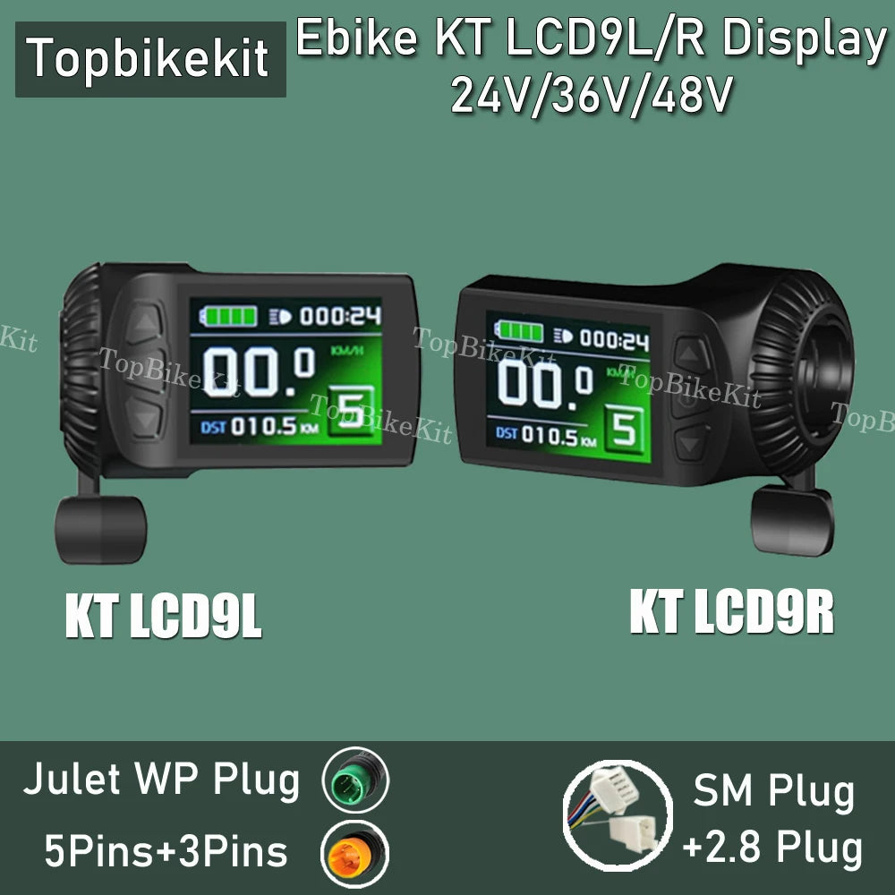 Ebike KT Display LCD8H Meter Display LED890 LED900S LCD3/4/5/8/9/10H/11 LCD Display+Julet 5pins WP Plug /SM Plug