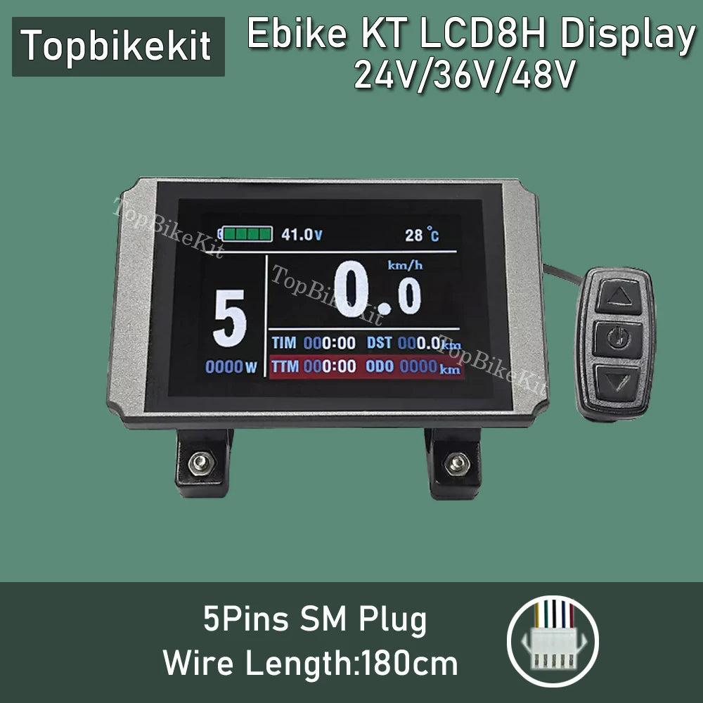 Ebike KT Display LCD8H Meter Display LED890 LED900S LCD3/4/5/8/9/10H/11 LCD Display+Julet 5pins WP Plug /SM Plug