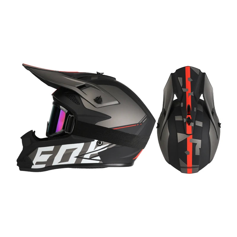 Off road motorcycle helmet rally downhill full helmet riding with goggles suitable for all seasons for men women and children