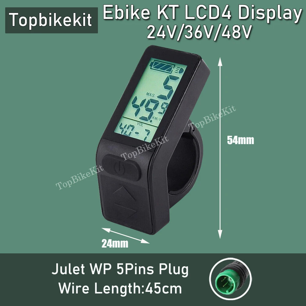 Ebike KT Display LCD8H Meter Display LED890 LED900S LCD3/4/5/8/9/10H/11 LCD Display+Julet 5pins WP Plug /SM Plug
