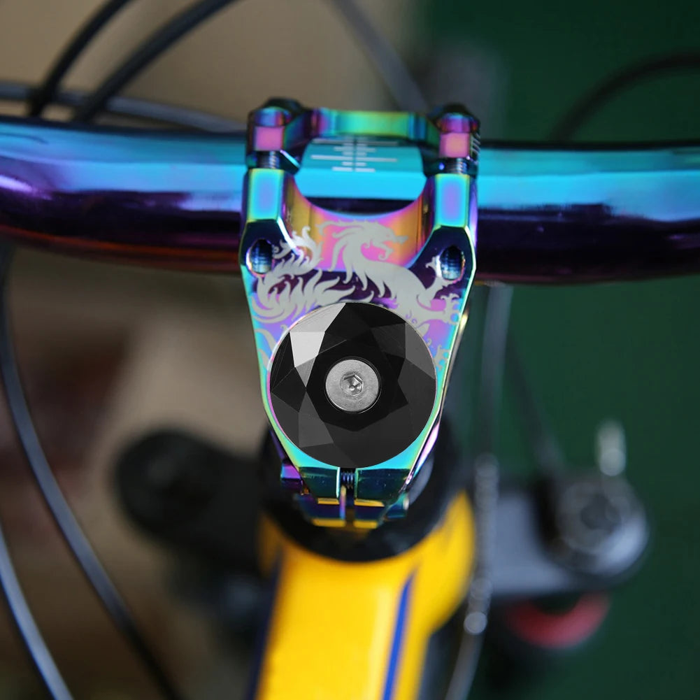 Aluminum Alloy Bicycle Stem Top Cap with/without Screw Bike Cycling Headset Cap Cover Cycling Replacement Parts