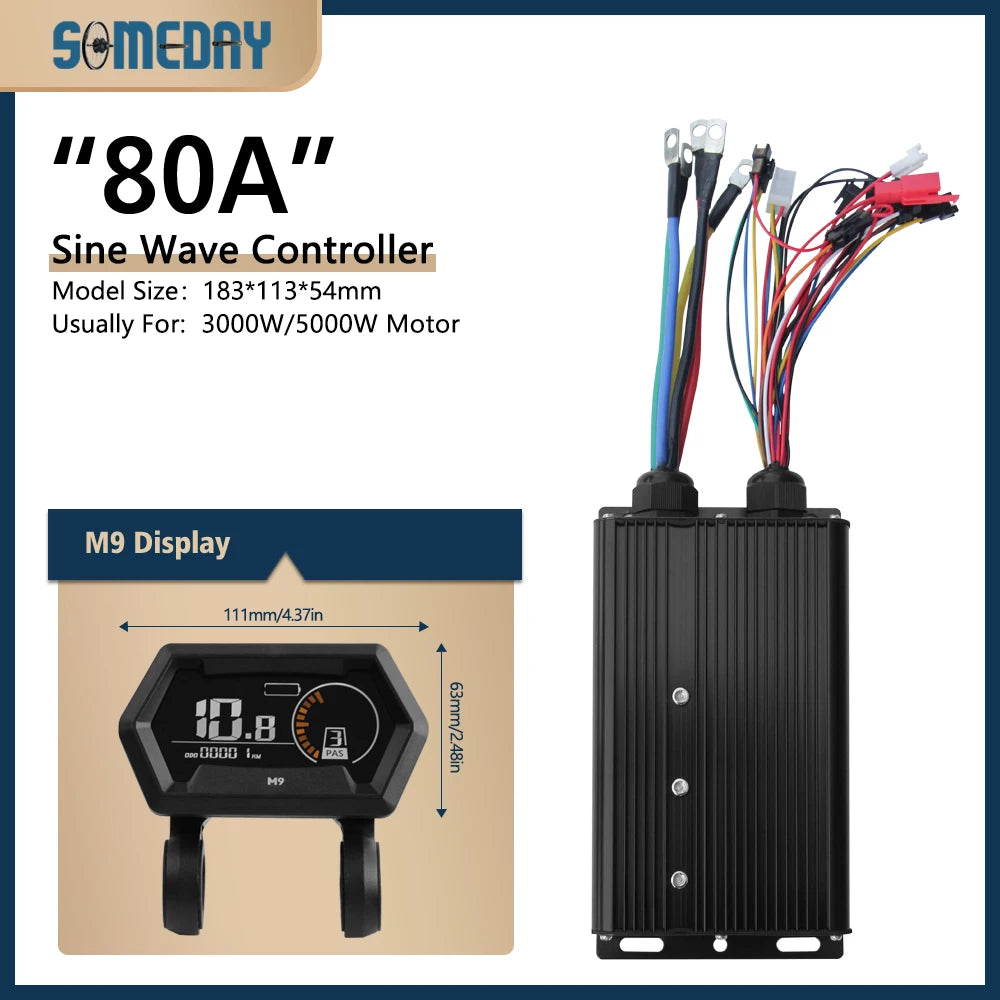 48-72V 80A 3000W/5000W electric bicycle controller Brushless Motor Dual Mode Controller Mode E-bike Controller Parts Accessories