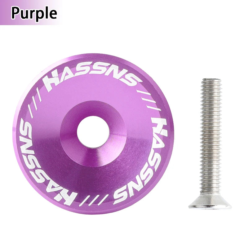 HASSNS Mtb Power Cap Stem Cap Bicycle Headset Top Cover For Mountain Road Bike Table Cover Aluminium Alloy Steering Series Top
