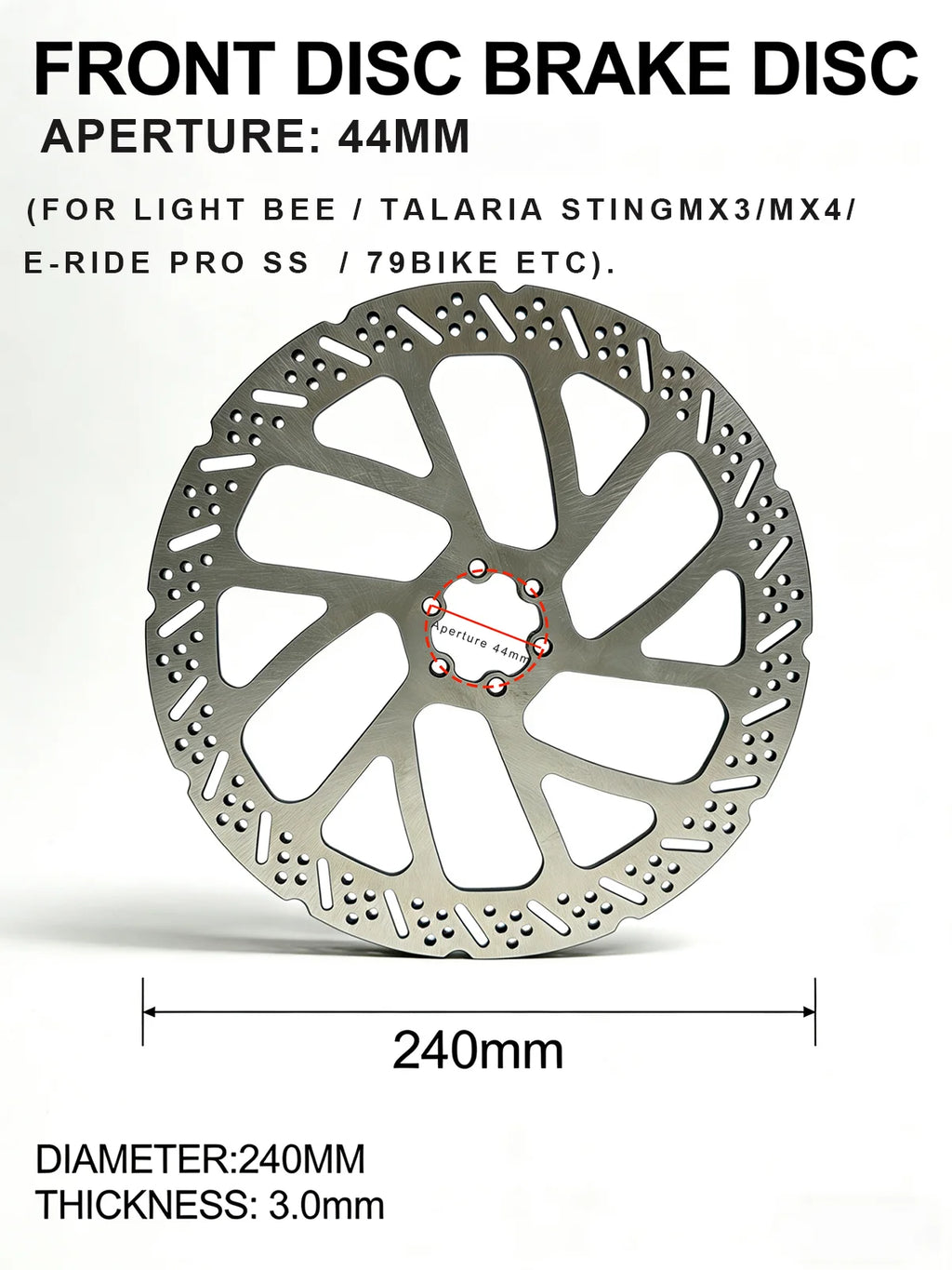 Super E-bike Light bee /E-ride Mod Upgrade to Ultra bee Brake System Front /Rear 240mm brake Disc