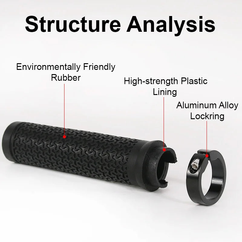BUCKLOS Bicycle Grips Integrated Rubber Anti-slip Mtb Handlebar Cover Lock on Mountain Bike Handle Bar Cuffs BMX Cycling Parts