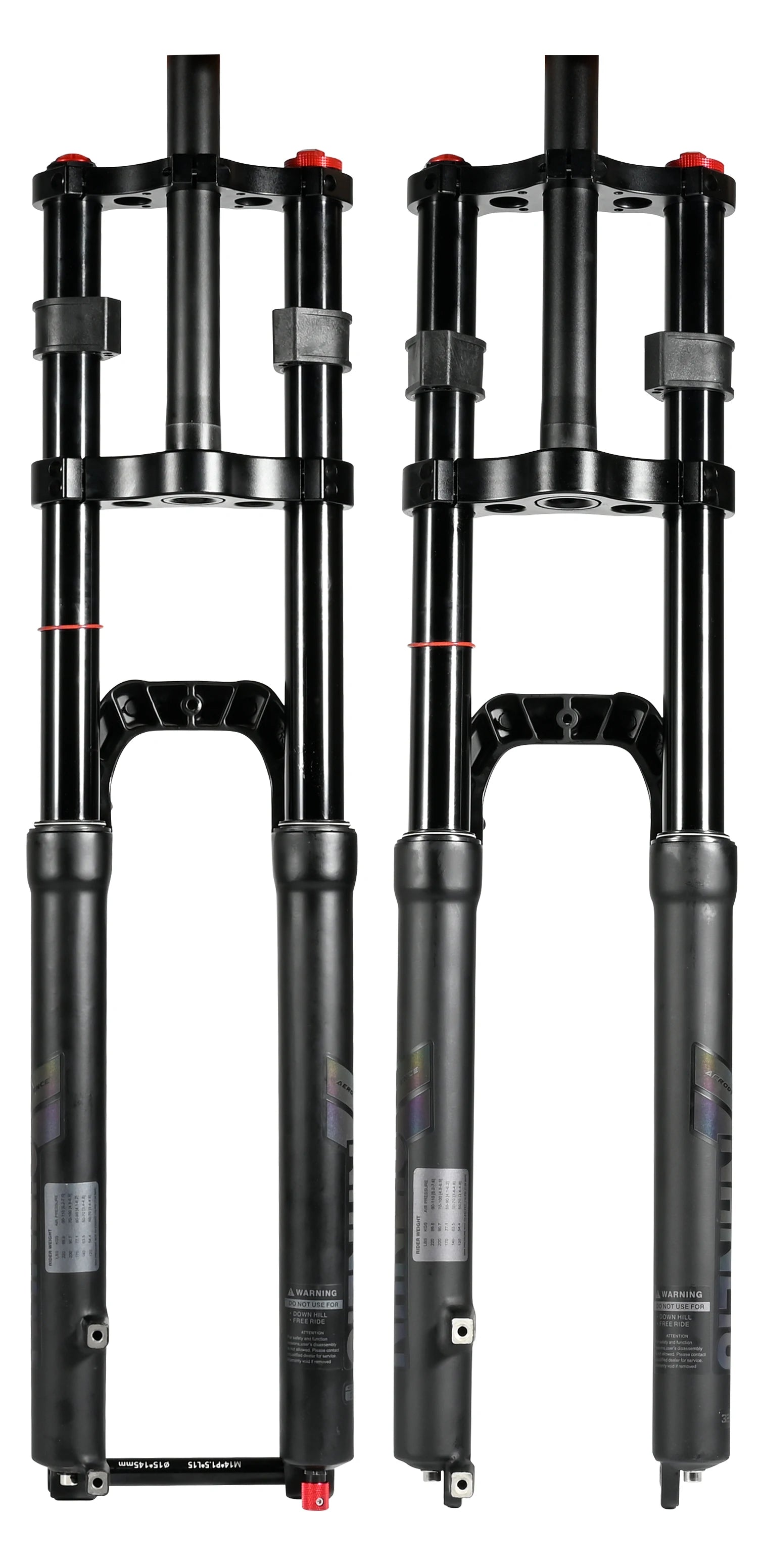 NanLio Double Shoulder Snow Front Fork 27.5inch / 29*2.5 inch MTB Fork 150mm Travel Air Supension Bike Fork E-bike Fork 15/9MM