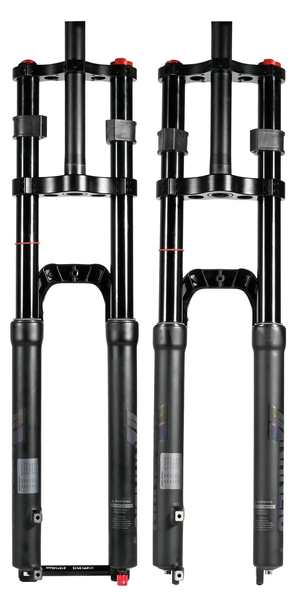 NanLio Double Shoulder Snow Front Fork 27.5inch / 29*2.5 inch MTB Fork 150mm Travel Air Supension Bike Fork E-bike Fork 15/9MM