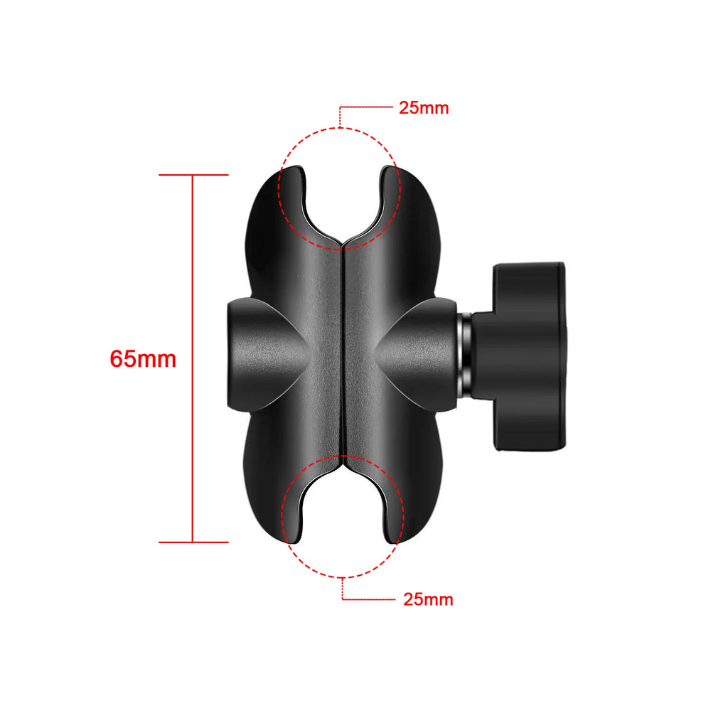 1 inch Ball Head Adapter Mount Base Motorcycle Handlebar Rearview Mirror Bracket for DJI GoPro Insta360 Action Camera Accessory