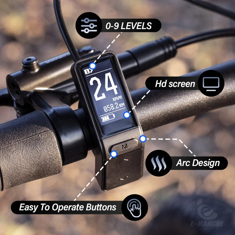 Electric Bike LCD Display SW102 for Bafang Mid Drive Motor BBS01 BBS02B BBSHD Conversion Mid Motor  UART Protocol 5PIN Female