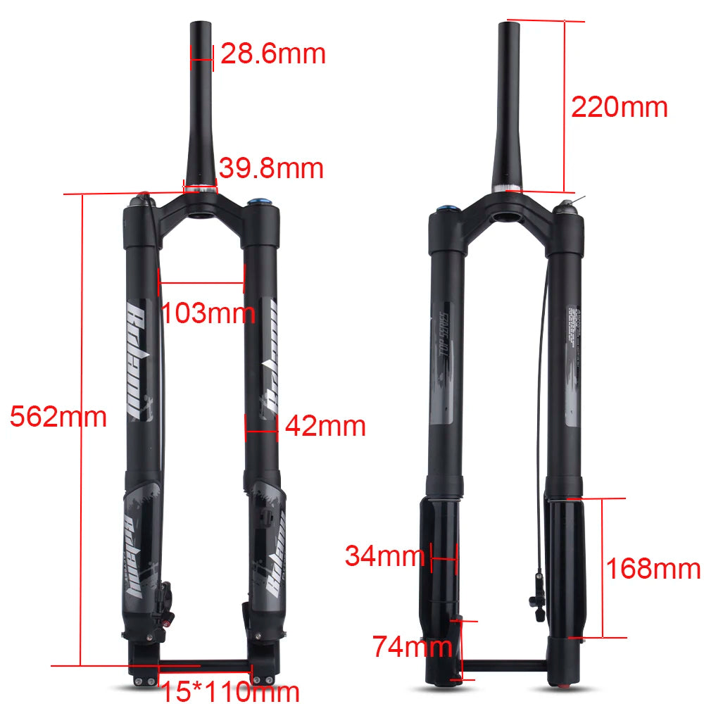 BOLANY Downhill MTB Electric Bike Beach Motorcycle Inverted Fork Shock Absorber 160mm  26 27.5 29 XC AM DH Bicycle Accessories