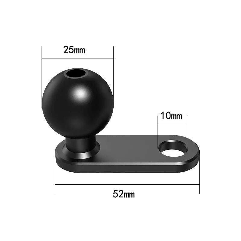 1 inch Ball Head Adapter Mount Base Motorcycle Handlebar Rearview Mirror Bracket for DJI GoPro Insta360 Action Camera Accessory