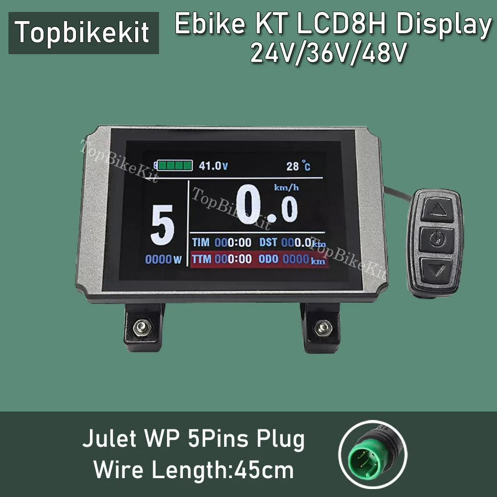Ebike KT Display LCD8H Meter Display LED890 LED900S LCD3/4/5/8/9/10H/11 LCD Display+Julet 5pins WP Plug /SM Plug