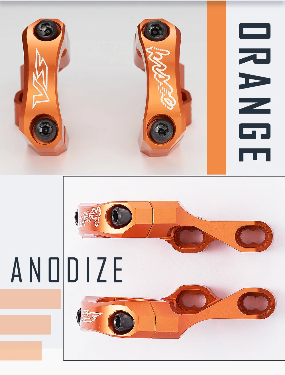 KRSEC MTB Bike Stem + TC4 M6 Bolts CNC Aluminum Alloy Downhill Bicycle Handlebar 31.8mm DH/AM/FR Bike Accessories