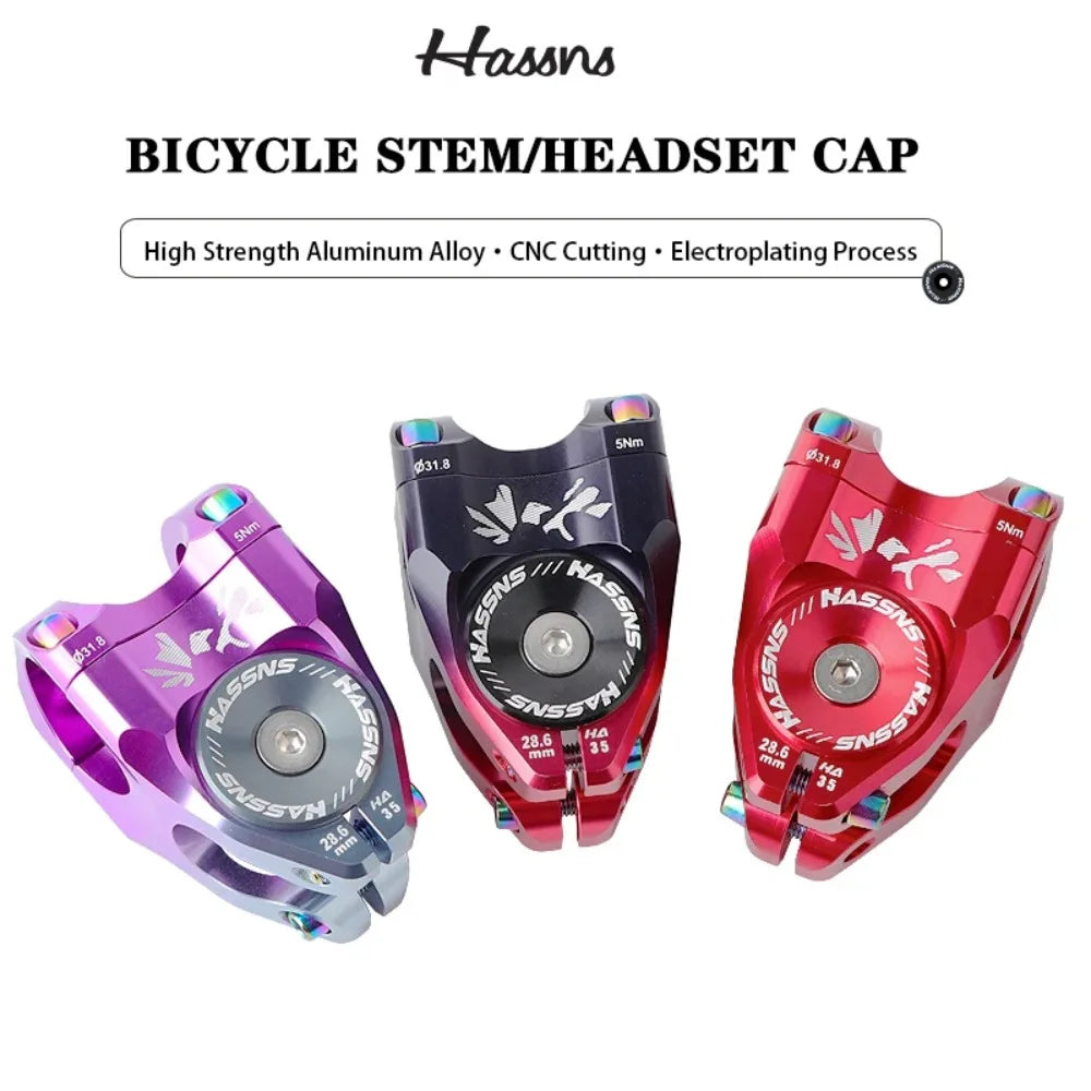 HASSNS Mtb Power Cap Stem Cap Bicycle Headset Top Cover For Mountain Road Bike Table Cover Aluminium Alloy Steering Series Top