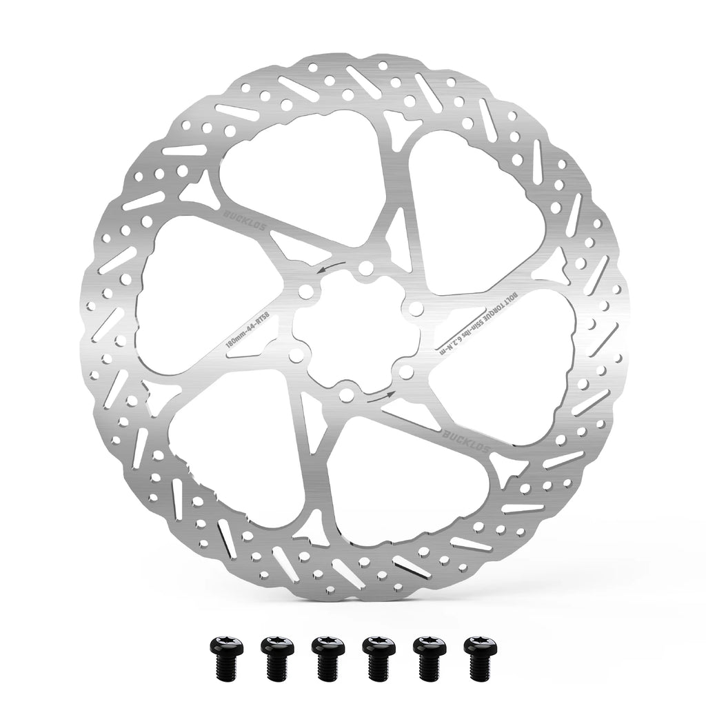 BUCKLOS 140/160/180/203mm Bike Brake Disc Stainless Steel Bicycle Brake Rotors Road MTB Bike Rotor 6-Bolt Cycling Disc