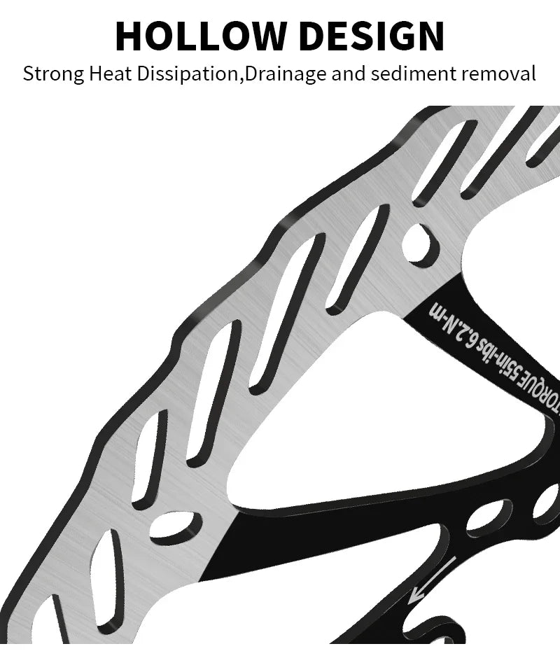 BUCKLOS Ultralight MTB Bike Hydraulic Disc Brake Rotor 160/180/203mm Mountain Road Racing Bicycle Brake Disc with 6 Free Bolts