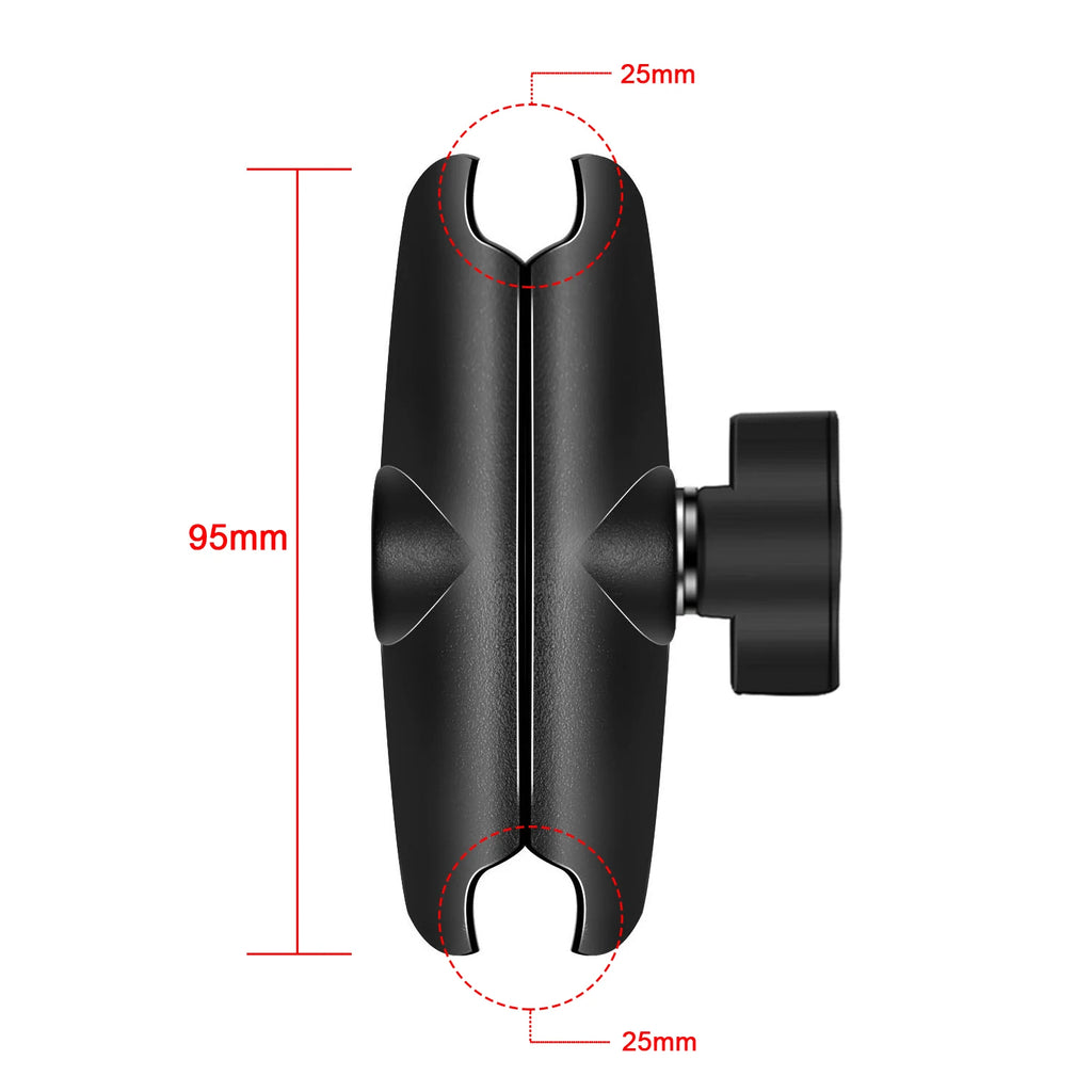 1 inch Ball Head Adapter Mount Base Motorcycle Handlebar Rearview Mirror Bracket for DJI GoPro Insta360 Action Camera Accessory