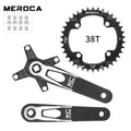 Square taper crank set 104 bcd 24mm bicycle connecting rods 170mm lightweight crank arm Monoplate cranks single speed crankset