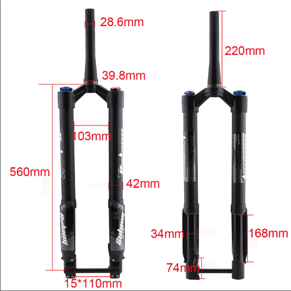 BOLANY Downhill MTB Electric Bike Beach Motorcycle Inverted Fork Shock Absorber 160mm  26 27.5 29 XC AM DH Bicycle Accessories