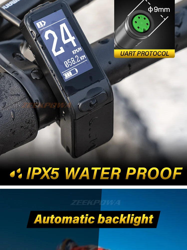 Electric Bike LCD Display SW102 for Bafang Mid Drive Motor BBS01 BBS02B BBSHD Conversion Mid Motor  UART Protocol 5PIN Female