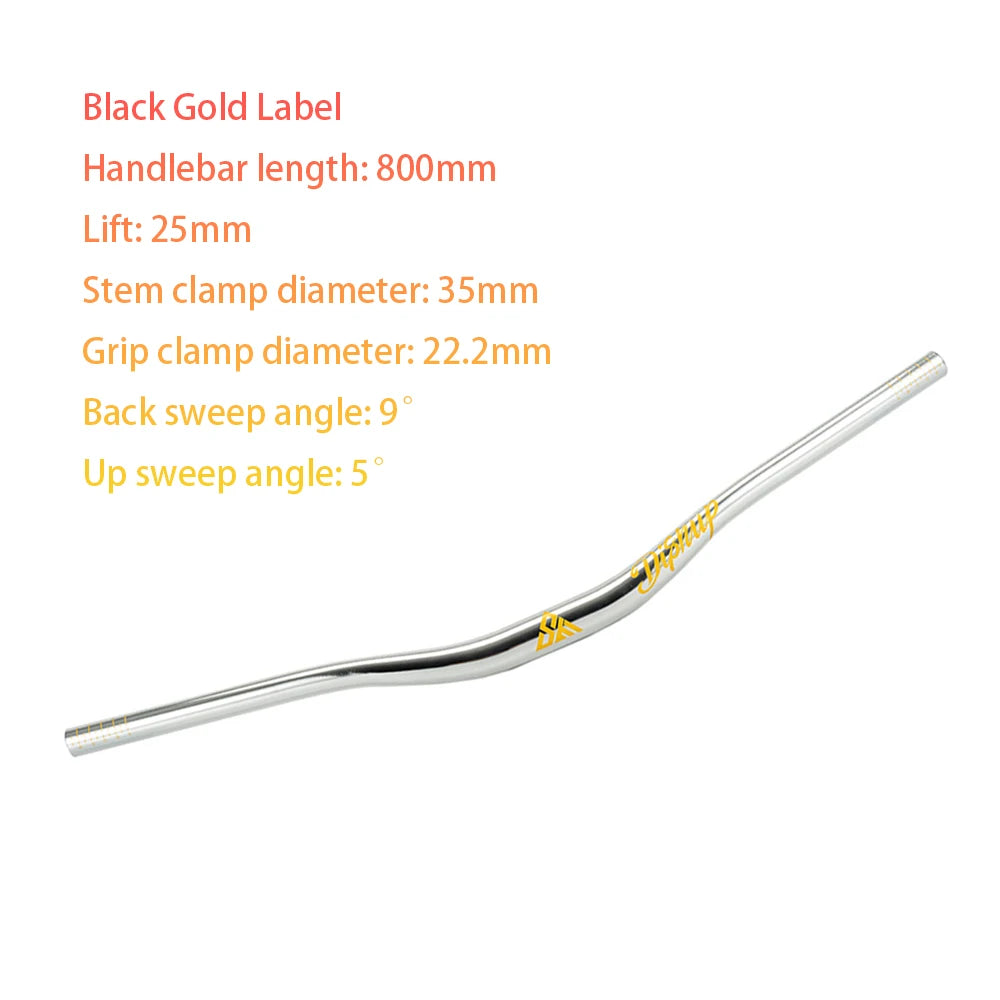 DISRUP 780/800mm Mountain Bike Handlebar, 31.8/35mm Diameter, Aluminum Alloy Handlebar for Downhill Biking and Off-Road Trails