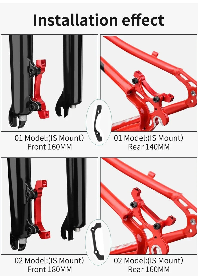 Bicycle Disc Brake Adapter MTB Disc Brake Converter for IS PM 160 180 203mm Rotor Mountain Bike Bracket Cycling Caliper Mount