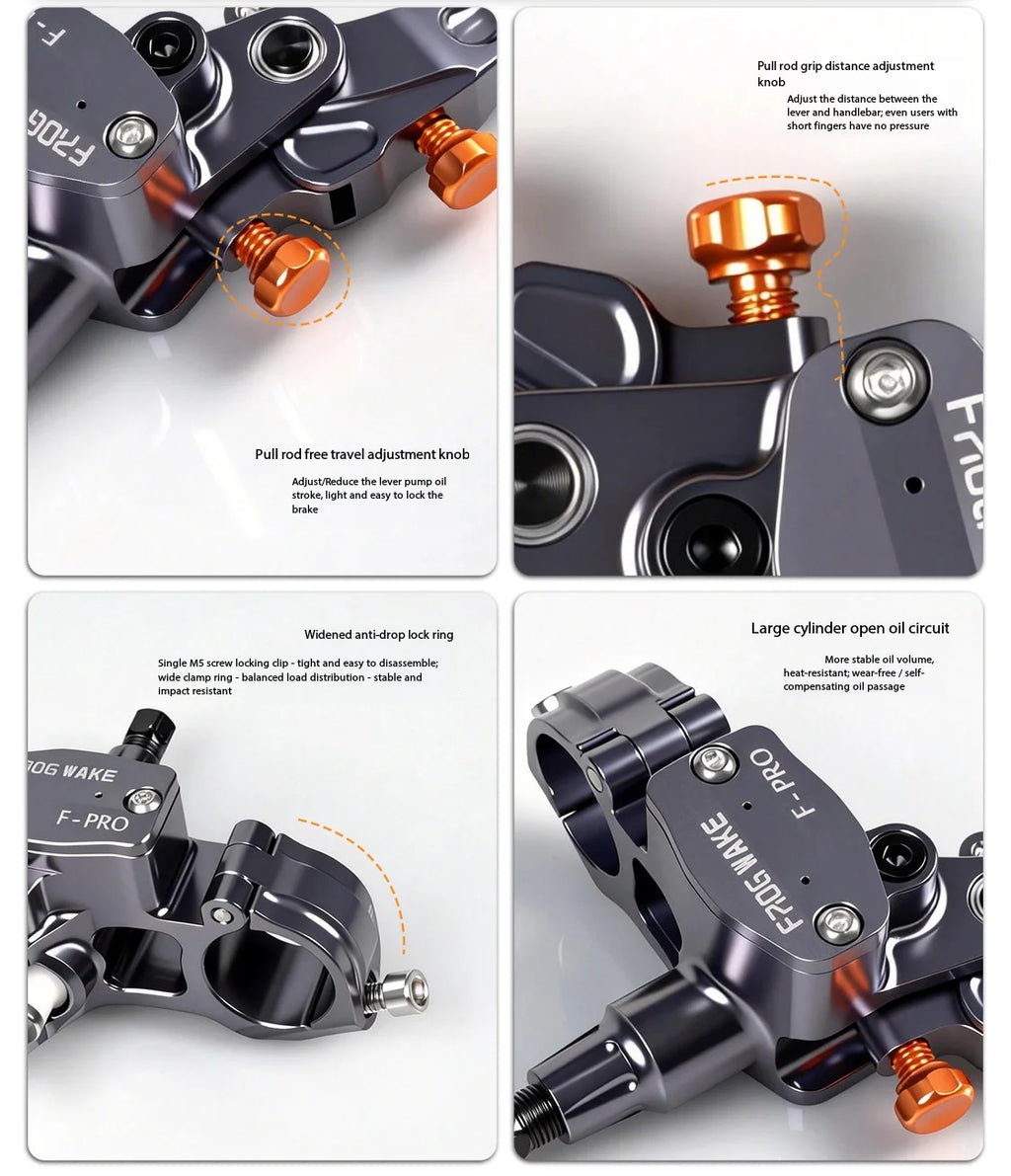 Frog F-PRO 4-Piston Hydraulic Brake DH Downhill for MTB & E-Bike