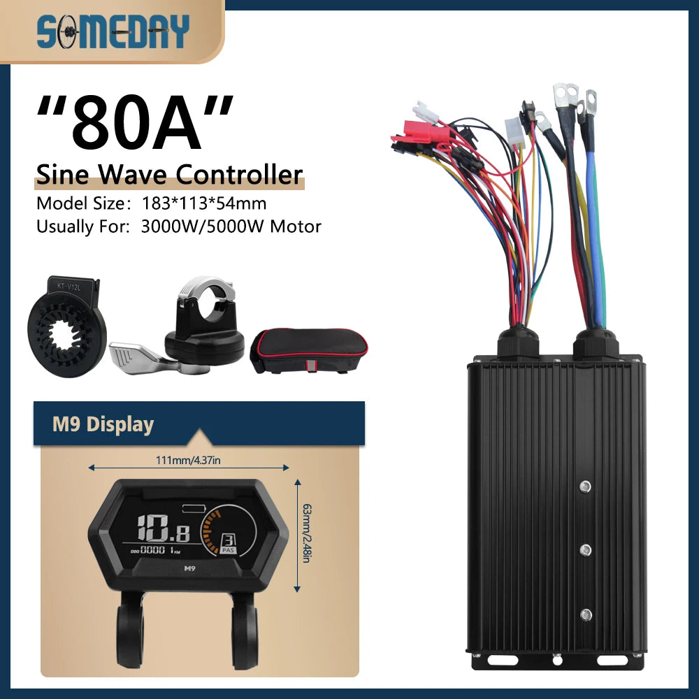 48-72V 80A 3000W/5000W electric bicycle controller Brushless Motor Dual Mode Controller Mode E-bike Controller Parts Accessories