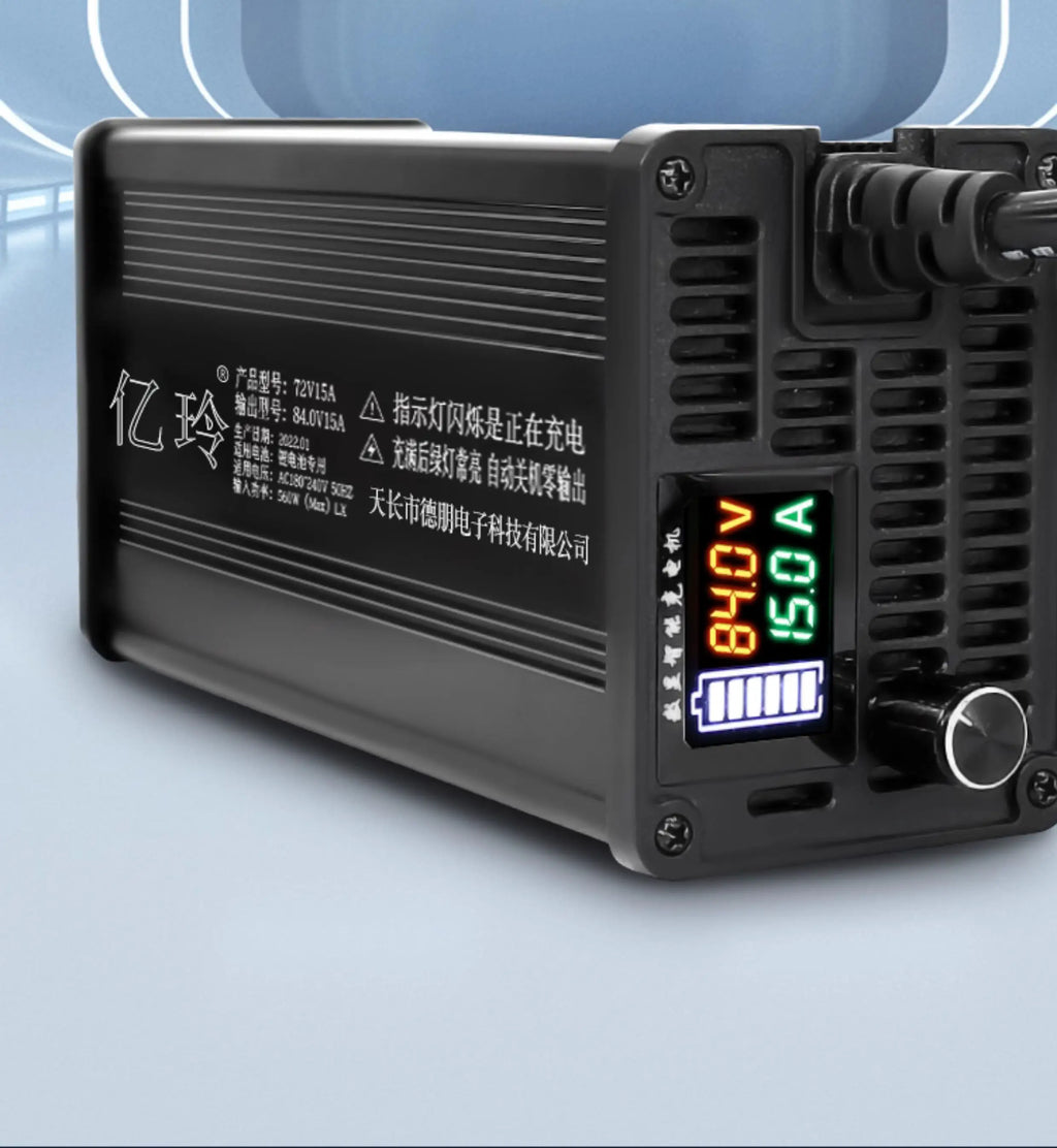10A 15A 24V 48V 58.4V 72V 60V 84V Li-ion Lifepo4 Lithium Battery Charger Curren Adjust 13S 54.6V Fast Charge 8S 16S 20S 24S part