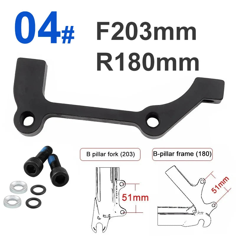 Bicycle Disc Brake Adapter MTB Disc Brake Converter for IS PM 160 180 203mm Rotor Mountain Bike Bracket Cycling Caliper Mount
