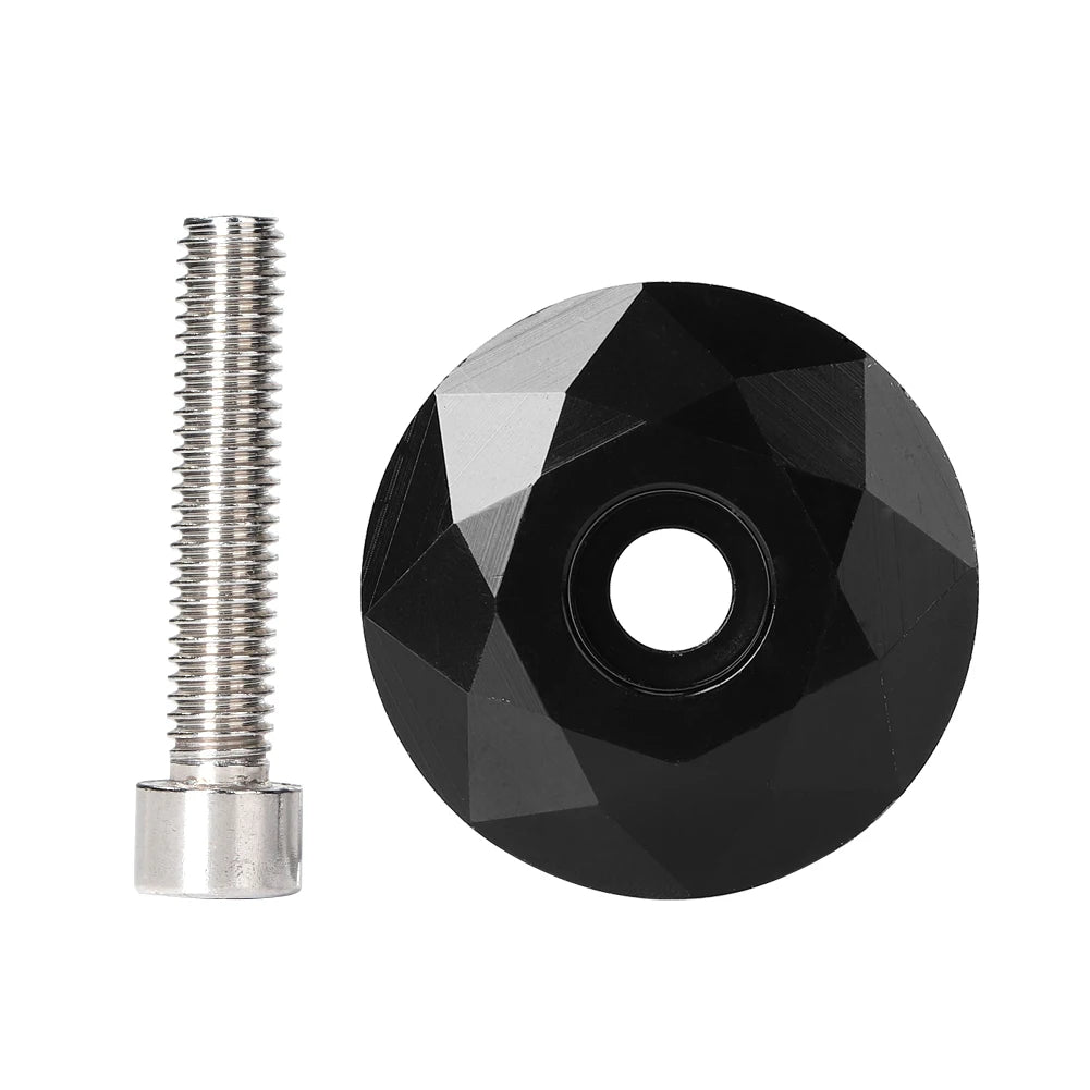 Aluminum Alloy Bicycle Stem Top Cap with/without Screw Bike Cycling Headset Cap Cover Cycling Replacement Parts