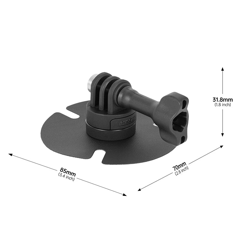 Flexible Adhesive Helmet Mount for DJI Osmo Action 6 5 pro 4 Nano for Insta360 X5/X4 GO Ultra Action Camera Snowboard Surfboard