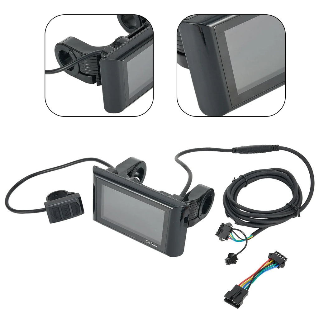 1 Set E-Bike SW900 LCD Colorful Display Control Panel 24-60V Electric Bicycle Scooter 5pin/6pin SM Plug Bicycle Accessories