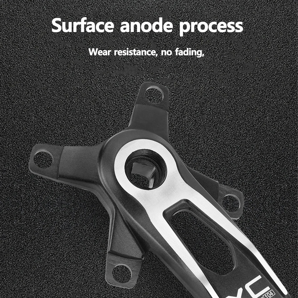 Square taper crank set 104 bcd 24mm bicycle connecting rods 170mm lightweight crank arm Monoplate cranks single speed crankset