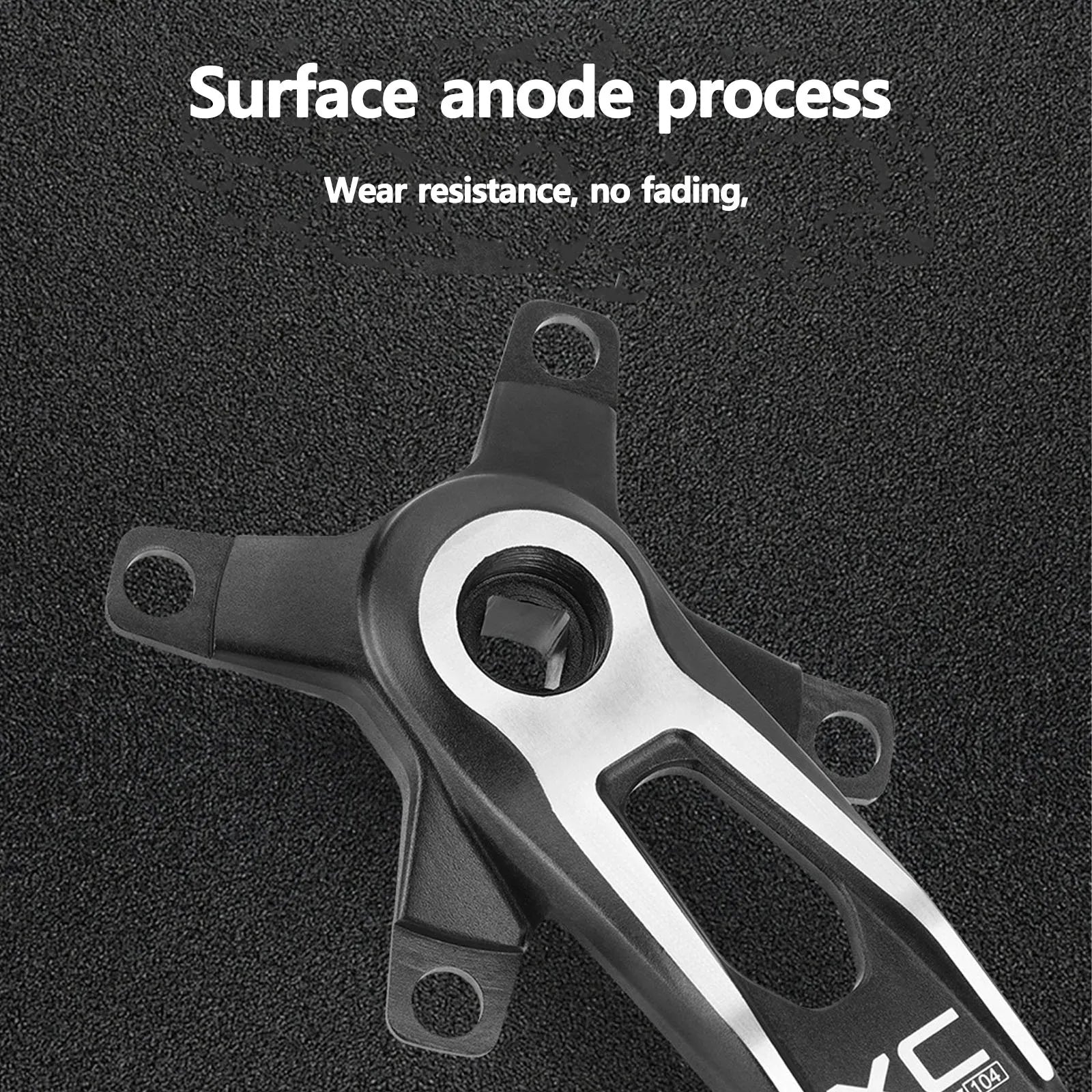 Square taper crank set 104 bcd 24mm bicycle connecting rods 170mm lightweight crank arm Monoplate cranks single speed crankset