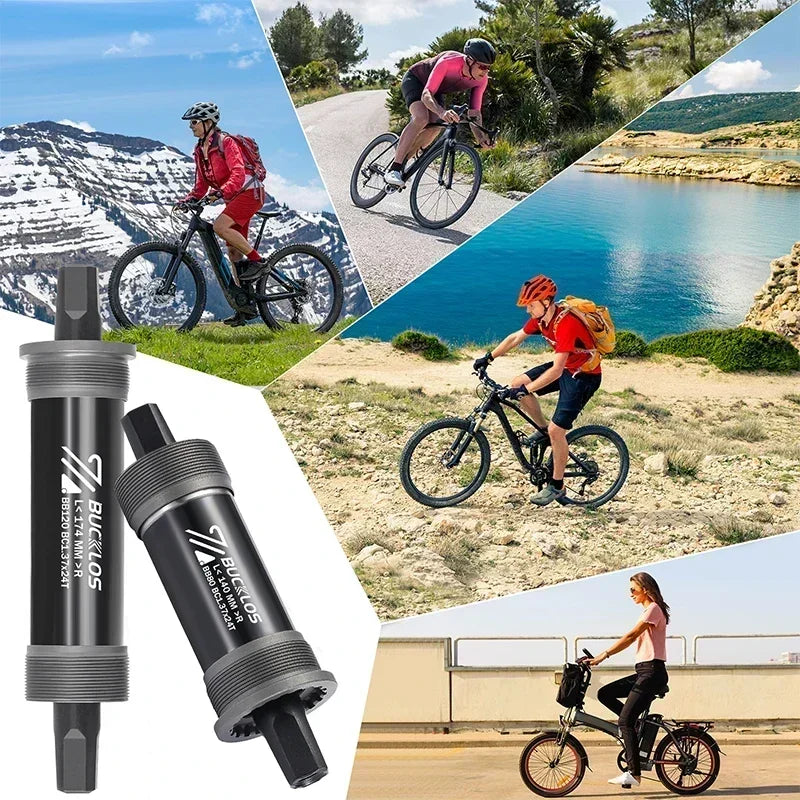 BUCKLOS Bike Bottom Bracket Square Hole Road Mountain Bike E-Bike Crank BB BB68 BB80 BB90 BB100 BB110 BB120 MTB Crankset Parts