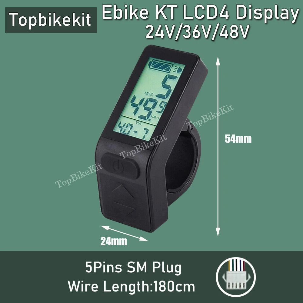 Ebike KT Display LCD8H Meter Display LED890 LED900S LCD3/4/5/8/9/10H/11 LCD Display+Julet 5pins WP Plug /SM Plug