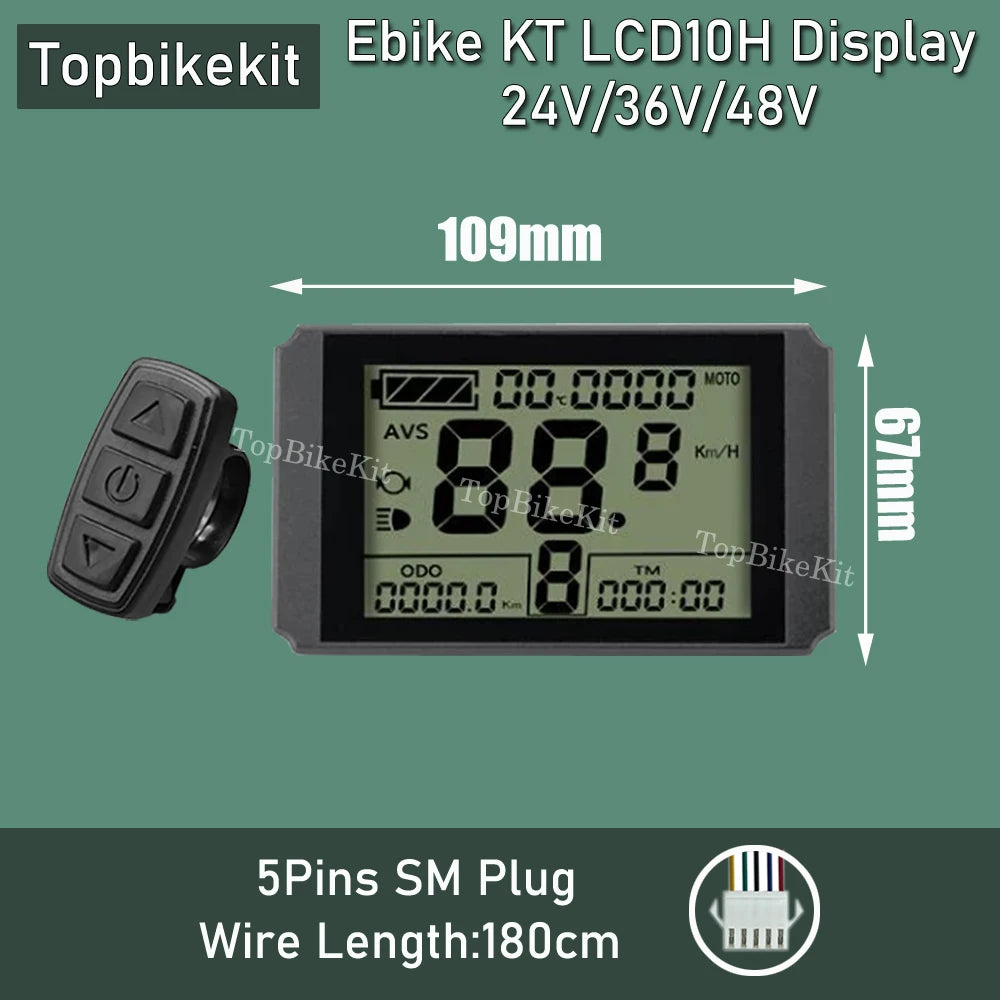 Ebike KT Display LCD8H Meter Display LED890 LED900S LCD3/4/5/8/9/10H/11 LCD Display+Julet 5pins WP Plug /SM Plug