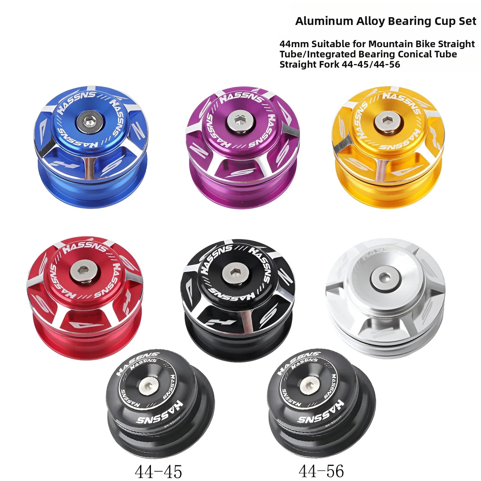 1 1/8 Inch 44mm Integrated MTB Headset Tapered Straight Tube Fork Bicycle Steering Bearing With Top Cap For Mountain Bike