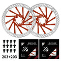 BUCKLOS Ultralight MTB Bike Hydraulic Disc Brake Rotor 160/180/203mm Mountain Road Racing Bicycle Brake Disc with 6 Free Bolts