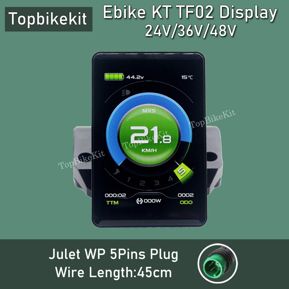 Ebike KT Display LCD8H Meter Display LED890 LED900S LCD3/4/5/8/9/10H/11 LCD Display+Julet 5pins WP Plug /SM Plug