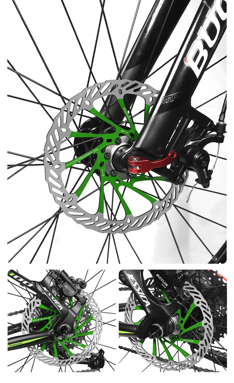 BUCKLOS Ultralight MTB Bike Hydraulic Disc Brake Rotor 160/180/203mm Mountain Road Racing Bicycle Brake Disc with 6 Free Bolts