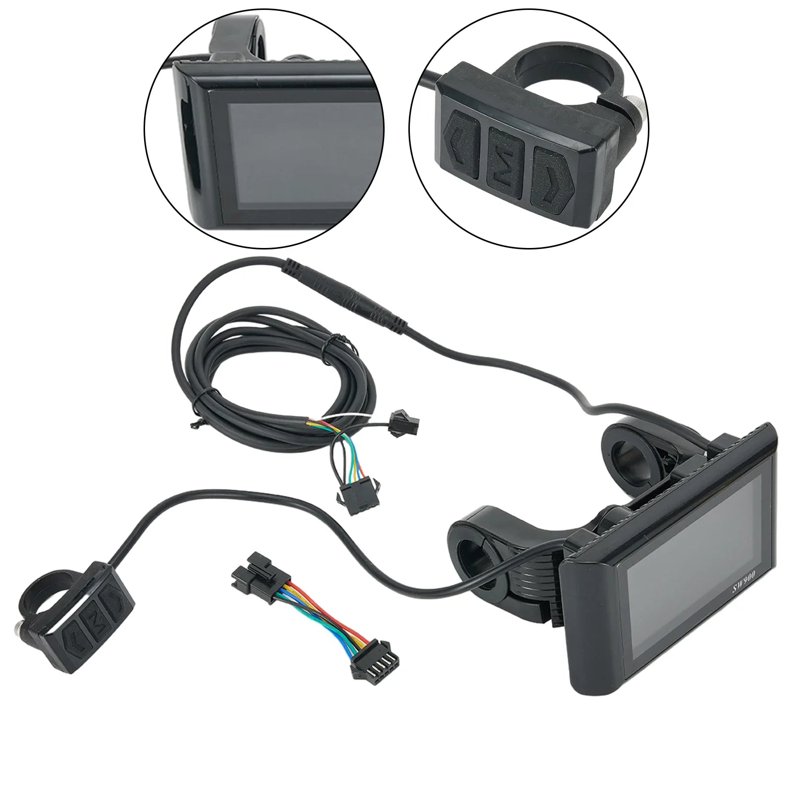 1 Set E-Bike SW900 LCD Colorful Display Control Panel 24-60V Electric Bicycle Scooter 5pin/6pin SM Plug Bicycle Accessories