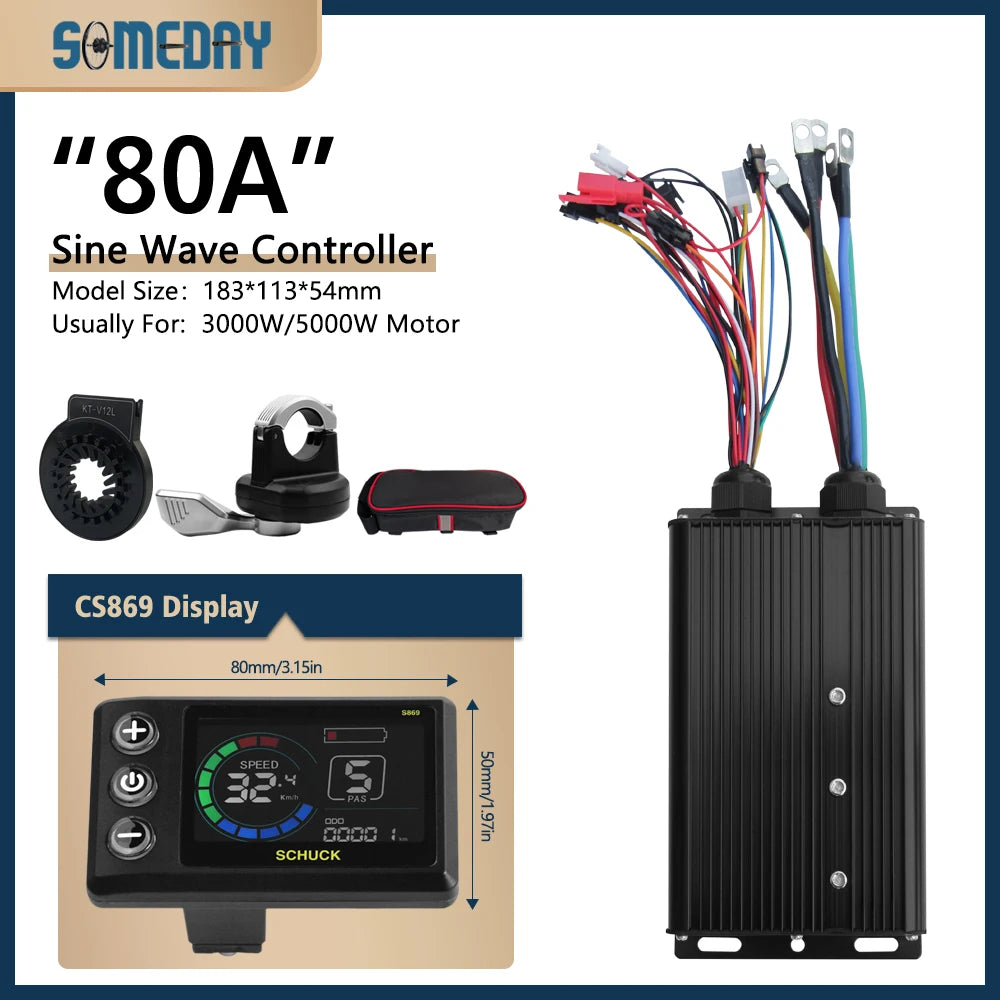 48-72V 80A 3000W/5000W electric bicycle controller Brushless Motor Dual Mode Controller Mode E-bike Controller Parts Accessories