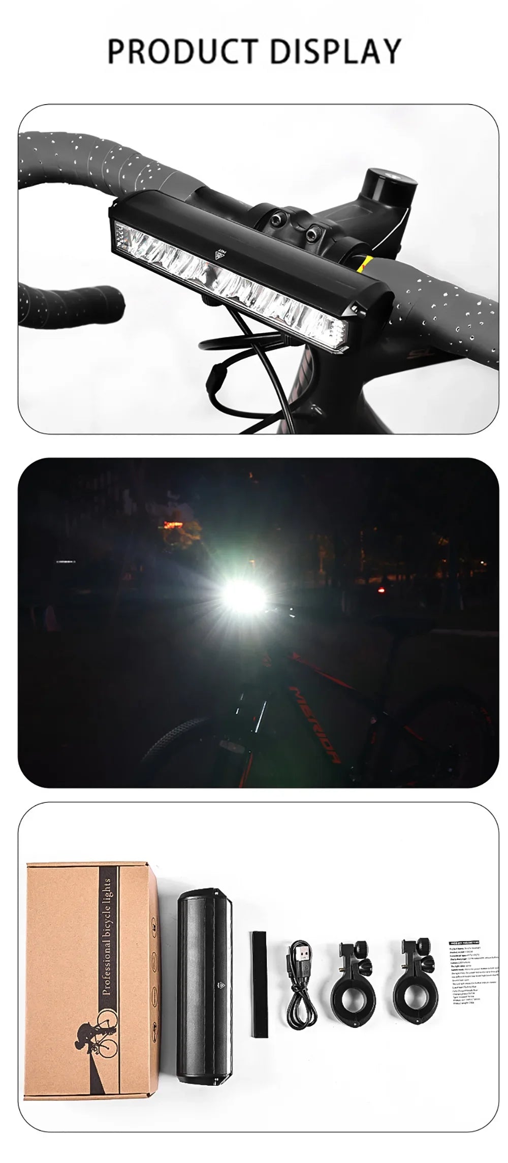 10000LM Bicycle Light Front Bike Light Waterproof 8000mah 5*P90 Flashlight USB Charging MTB Road Cycling Lamp Accessories