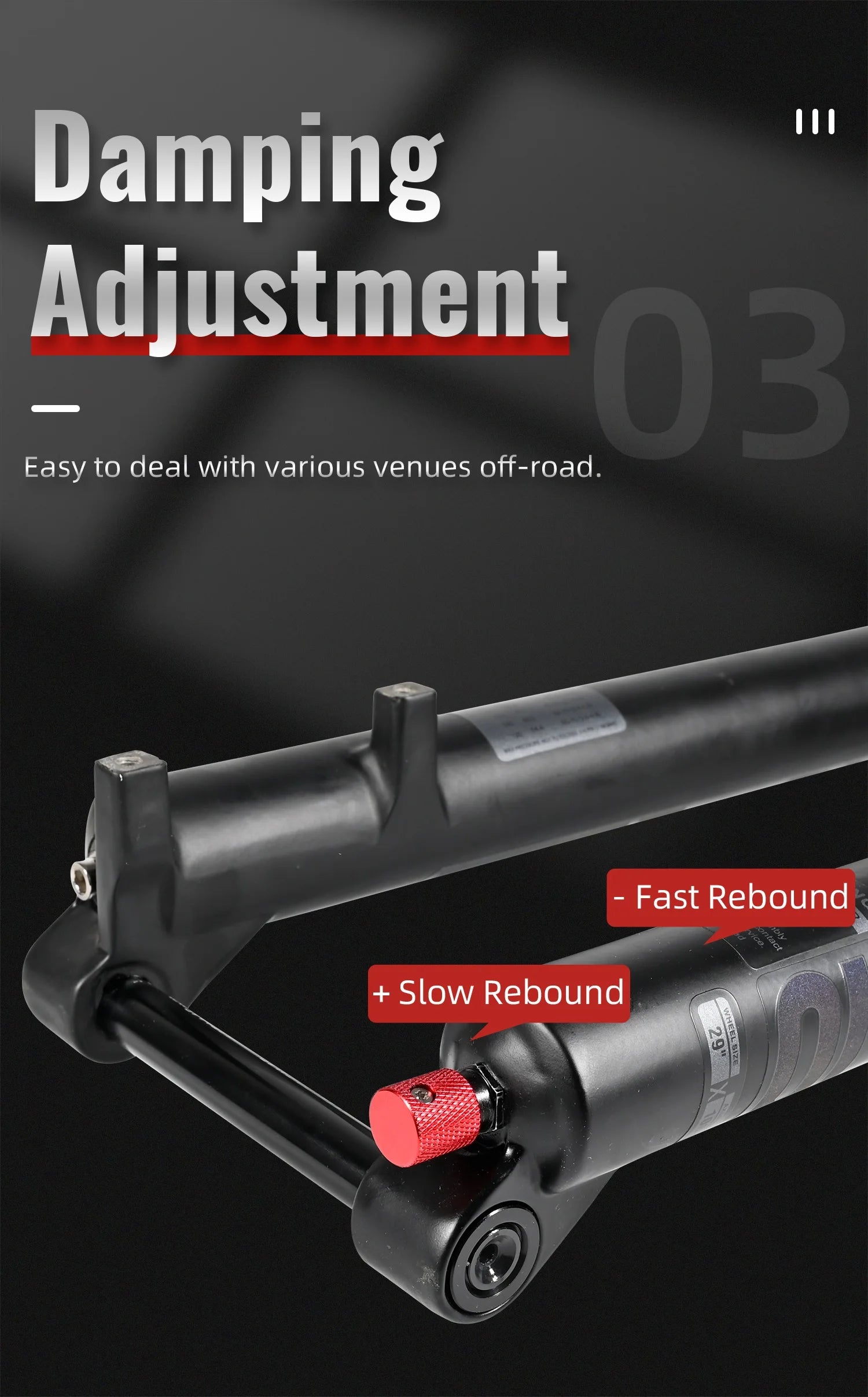 NanLio Double Shoulder Snow Front Fork 27.5inch / 29*2.5 inch MTB Fork 150mm Travel Air Supension Bike Fork E-bike Fork 15/9MM